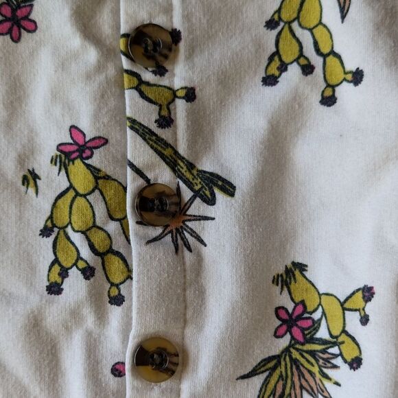 ModCloth Easy Days Button‎ Front Short Sleeve Babydoll Mini Dress Women's Sz M - Picture 11 of 14